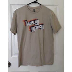 Hey Guy Graphic T Shirt Adult Size Medium Next Level Apparel